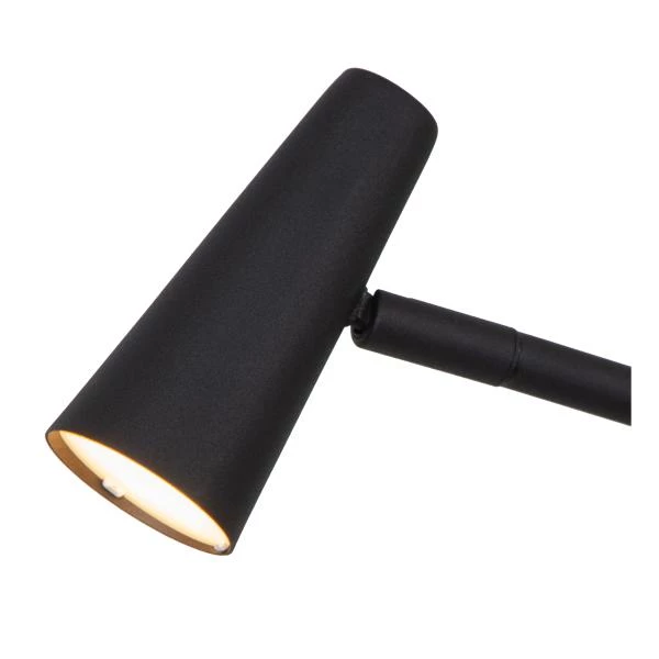Lucide STIRLING - Oplaadbare Vloerlamp - Accu/Batterij - LED 3 StepDim - 1x3W 2700K - Zwart - detail 1